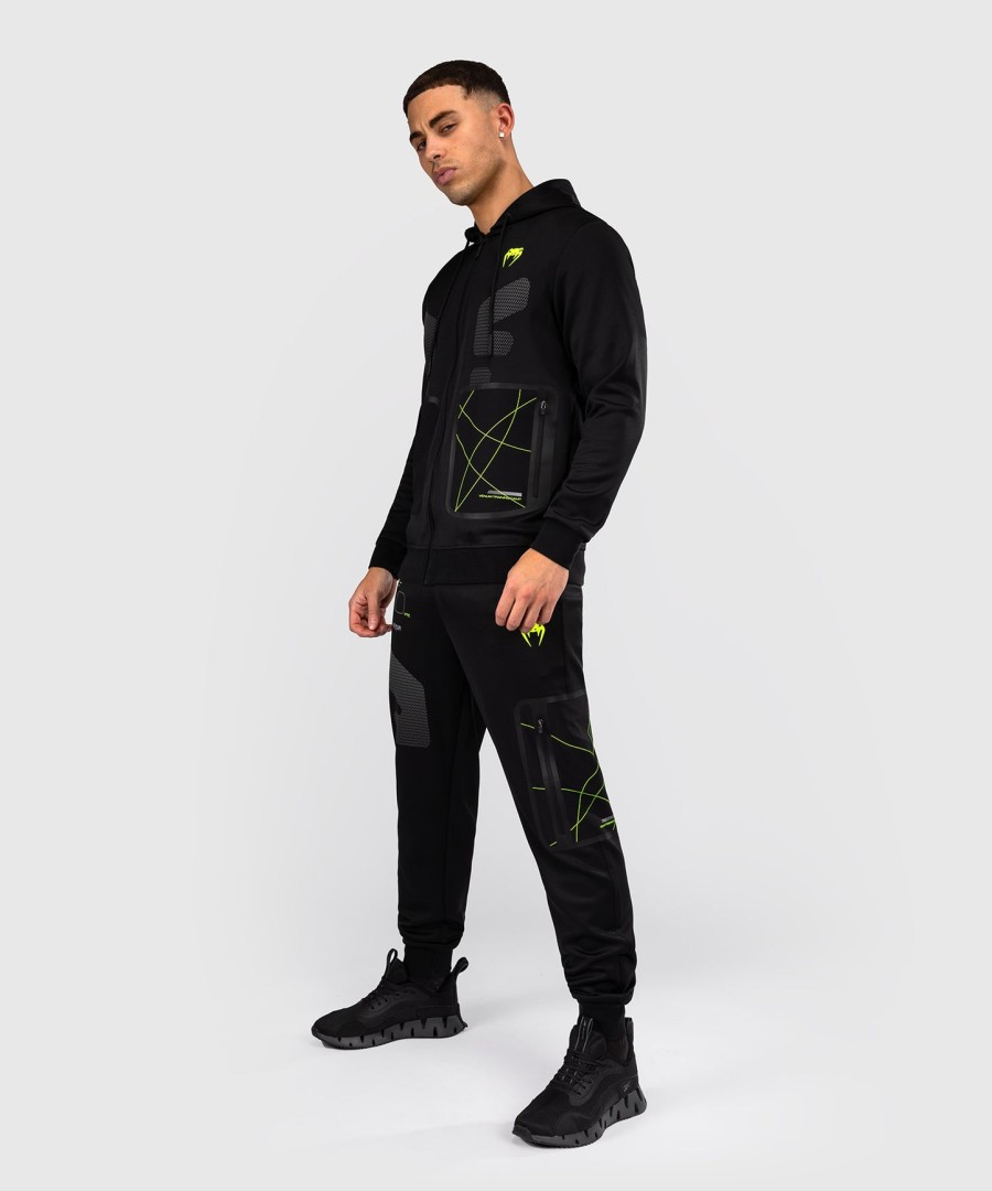 venum training camp 4.0 full zip hoodie - blackneon green