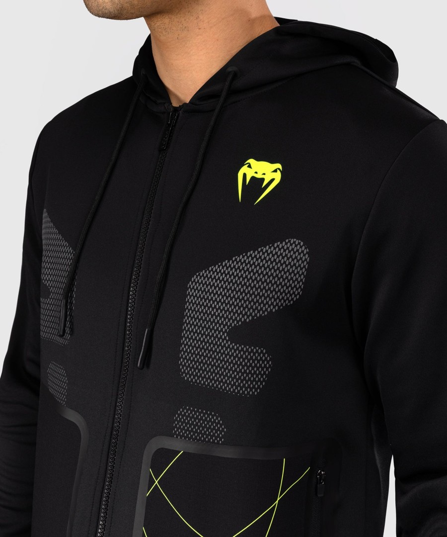 venum training camp 4.0 full zip hoodie - blackneon green