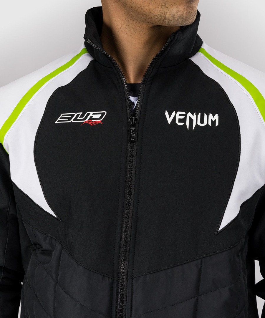 venum x bud racing men jacket - blackwhitelime green