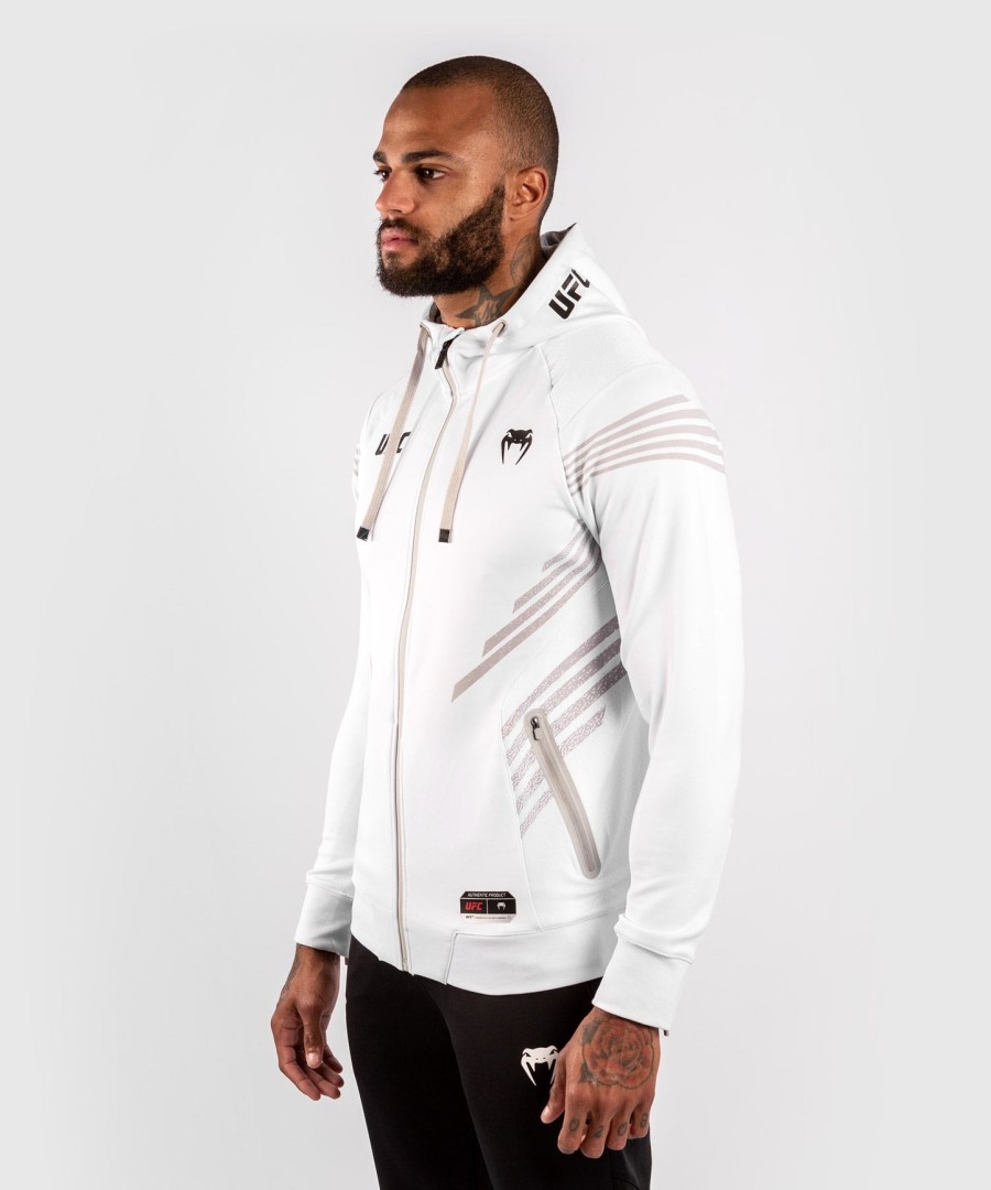 ufc venum authentic fight night men walkout hoodie - white