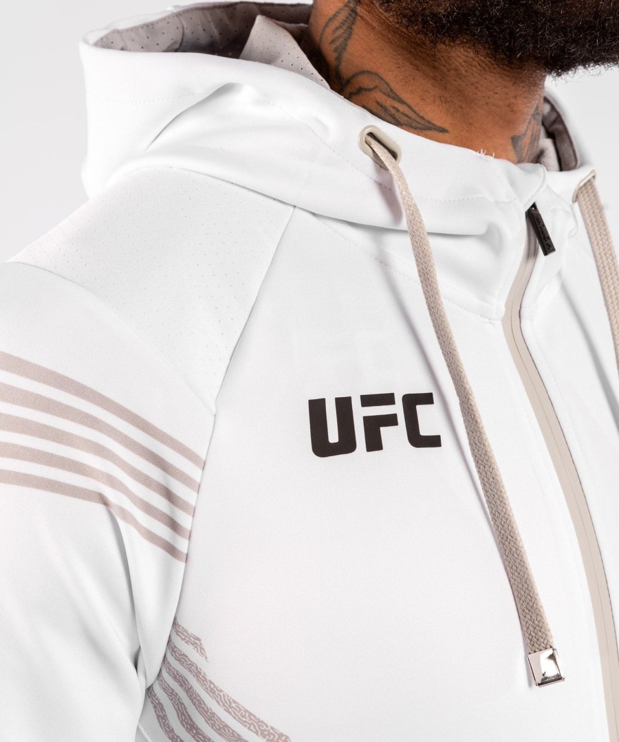 ufc venum authentic fight night men walkout hoodie - white