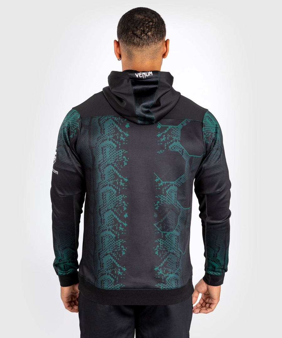 ufc adrenaline by venum authentic fight night men walkout hoodie - emerald edition - greenblack