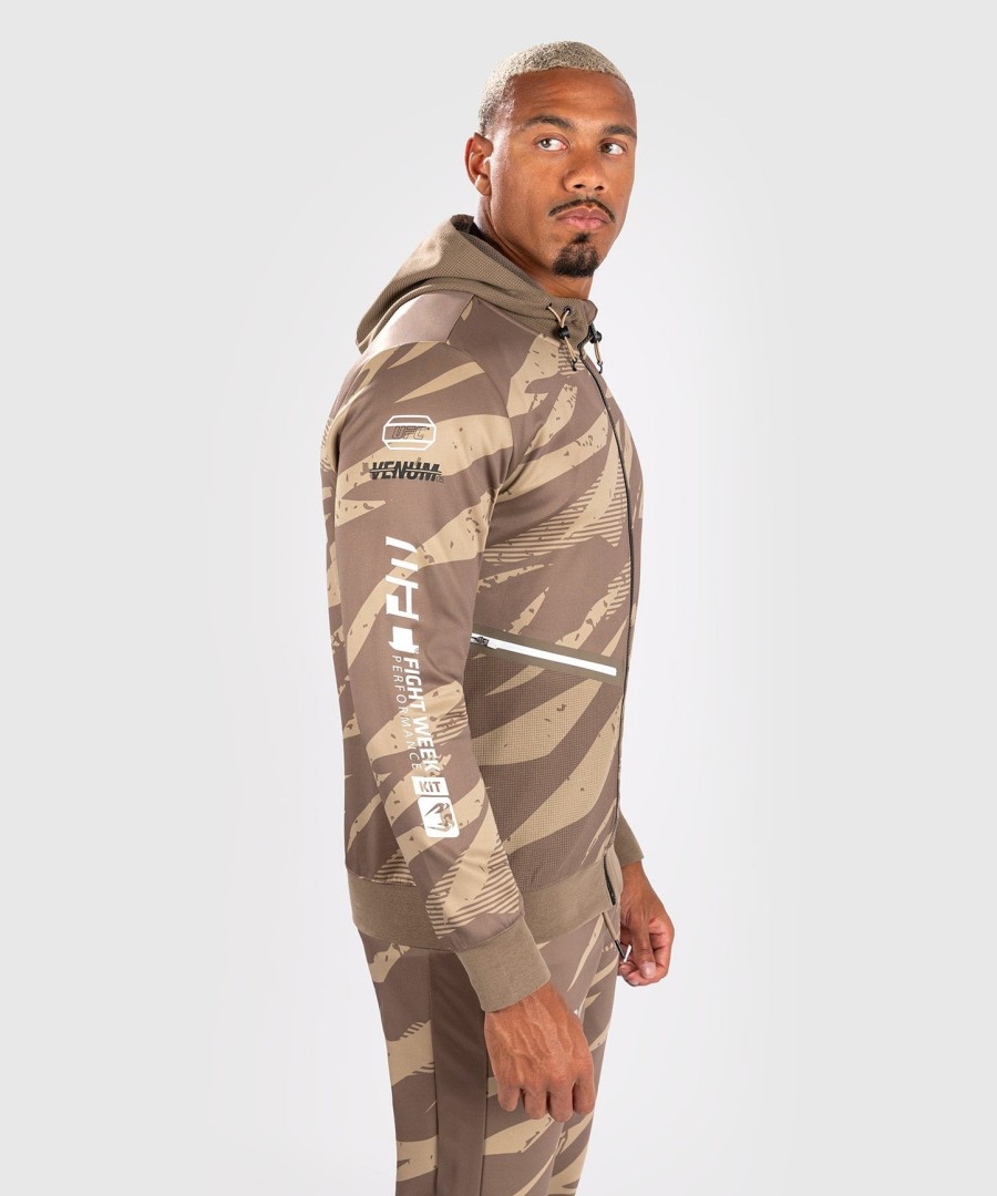 ufc adrenaline by venum fight week men zip hoodie - desert camo