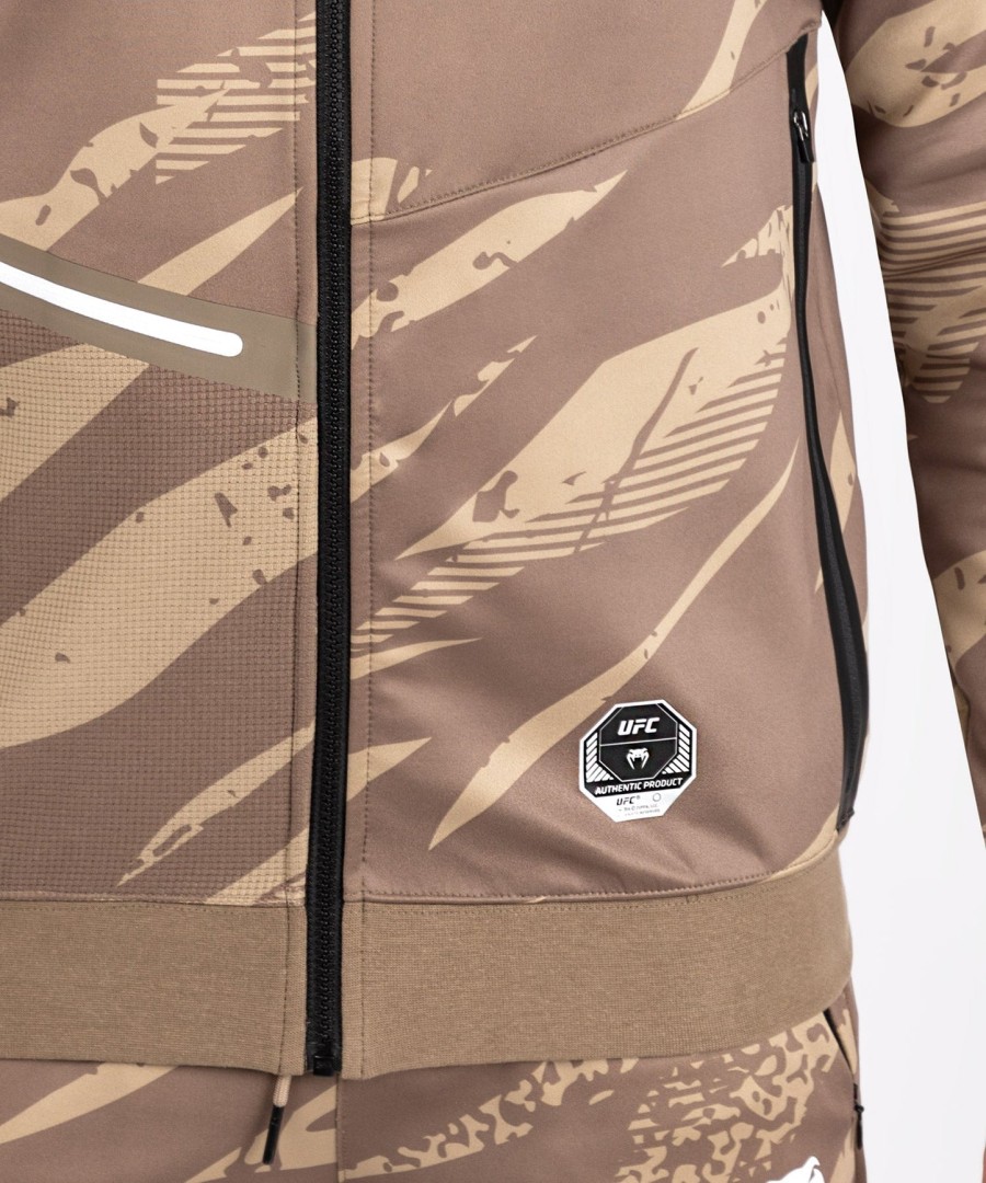 ufc adrenaline by venum fight week men zip hoodie - desert camo