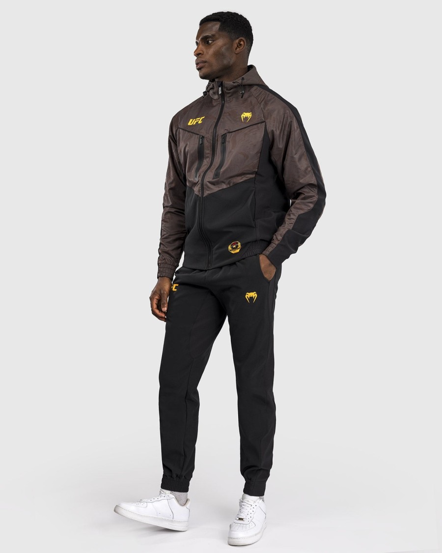ufc fusion by venum fight week men zip hoodie - earthen brown