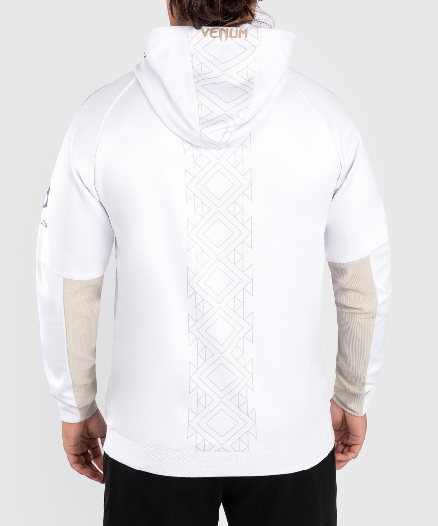 noche ufc by venum authentic fight night men walkout hoodie - white