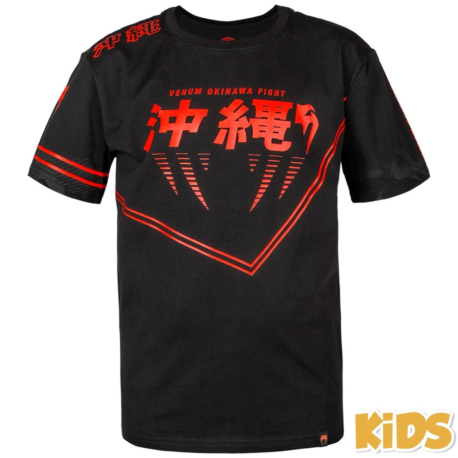 venum okinawa 2.0 kids t-shirt - blackred