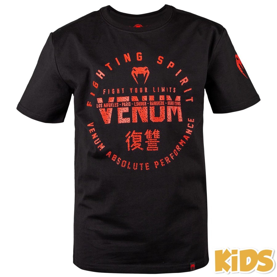venum signature kids t-shirt - blackred