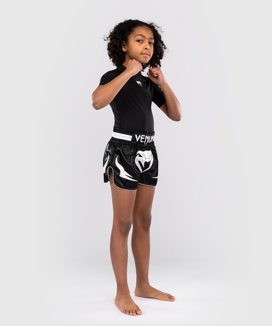 venum inferno kids thai shorts - black