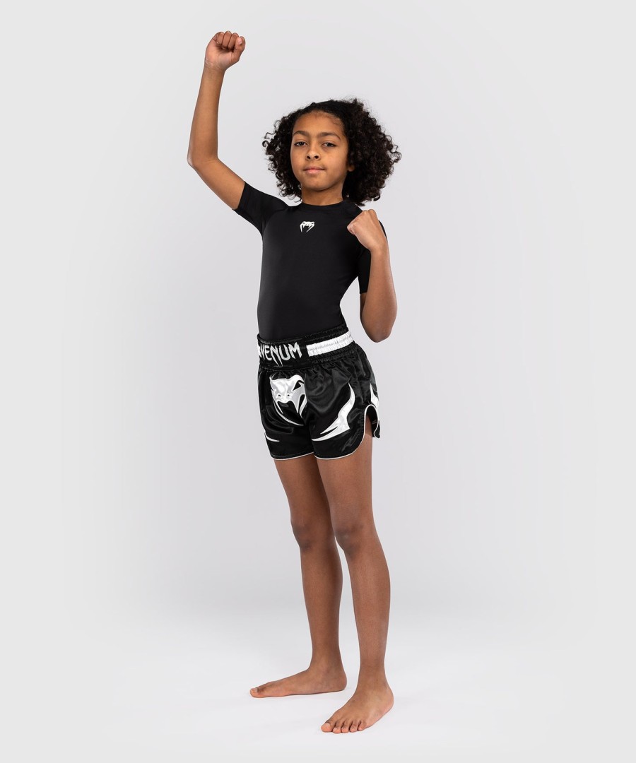 venum inferno kids thai shorts - black