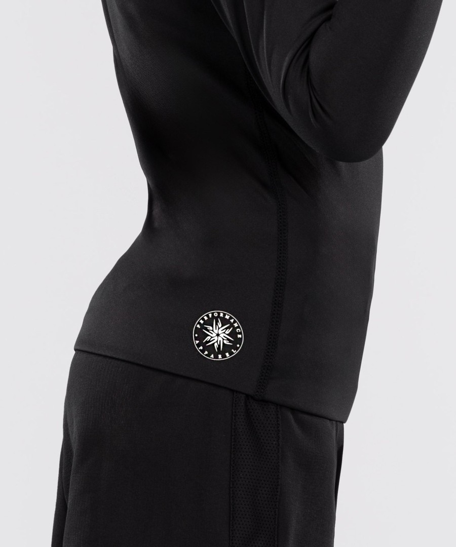 venum contender kids rashguards long sleeves - black