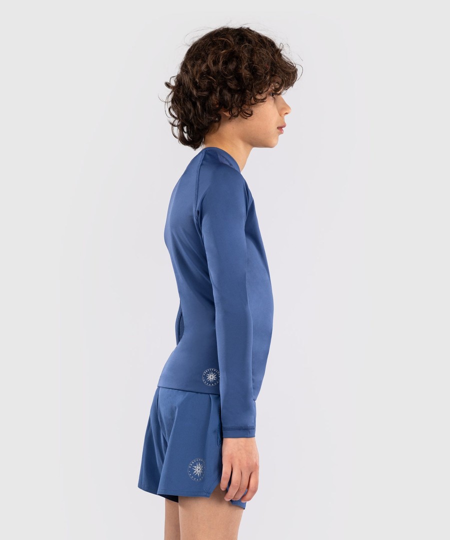 venum contender kids rashguards long sleeves - royal blue