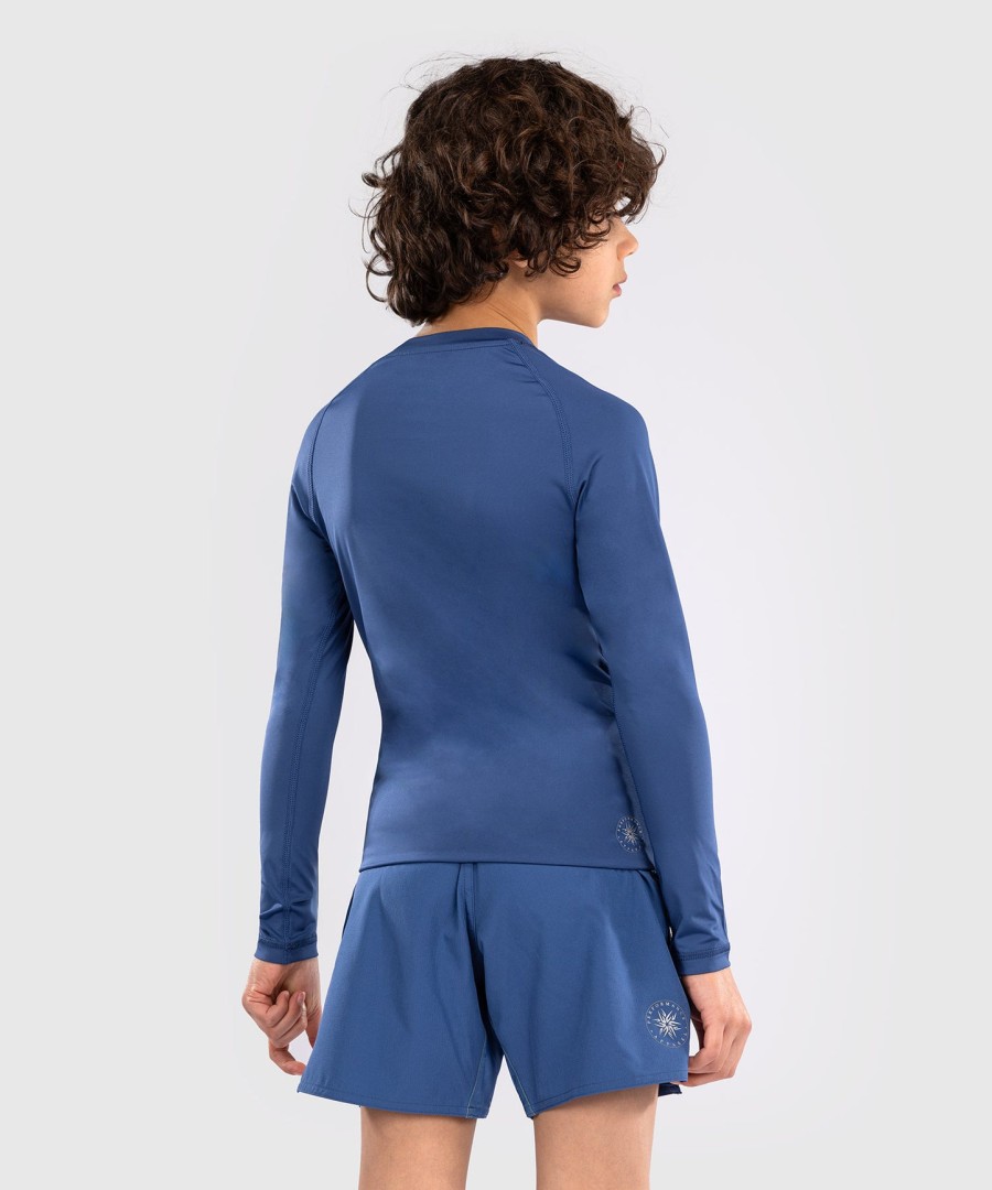 venum contender kids rashguards long sleeves - royal blue