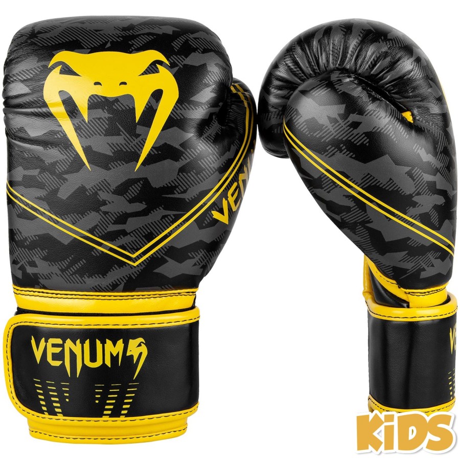 venum okinawa 2.0 kids boxing gloves - blackyellow
