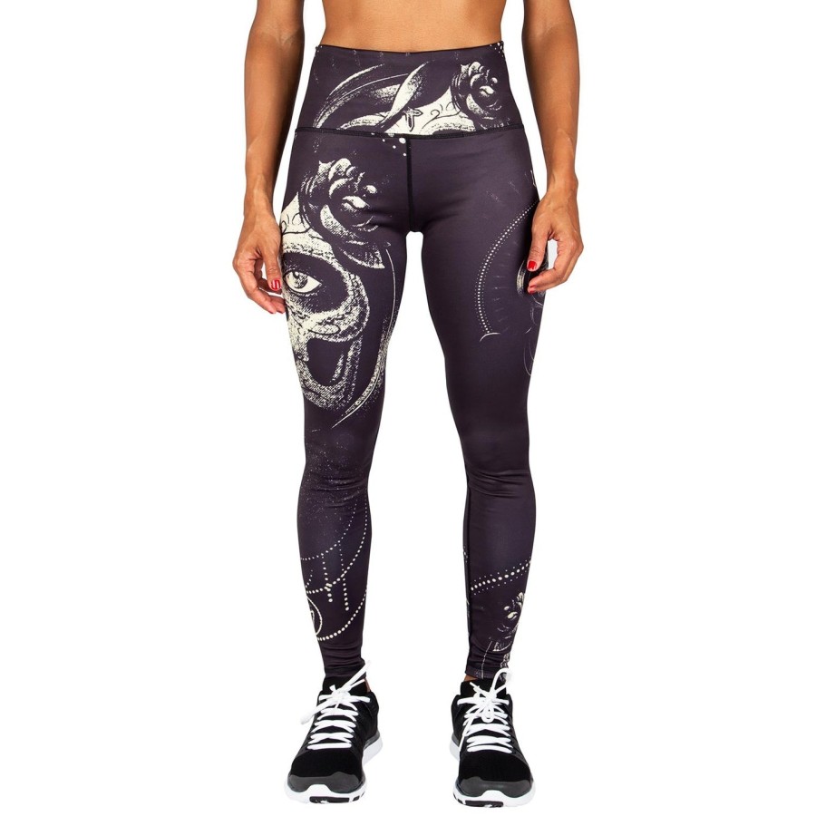 venum santa muerte leggings - blackyellow