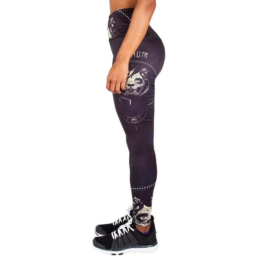 venum santa muerte leggings - blackyellow