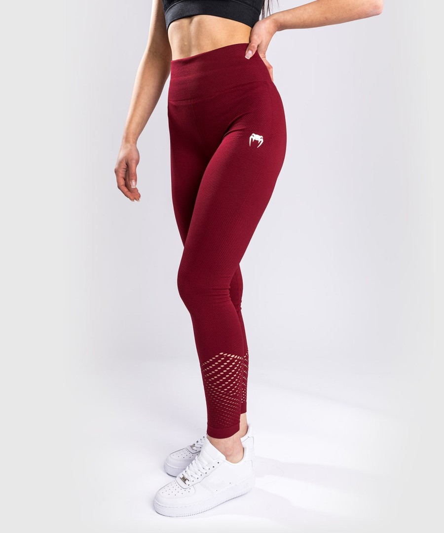venum sparring seamless leggings - for women - burgundy