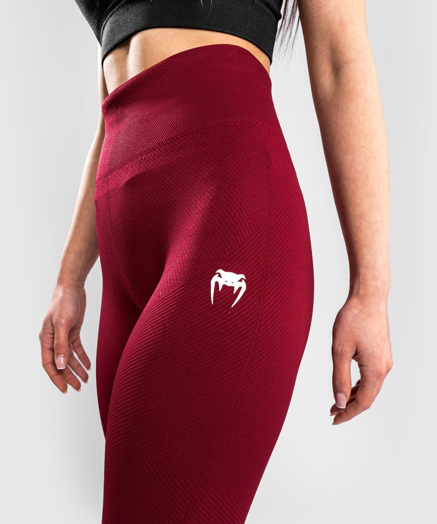 venum sparring seamless leggings - for women - burgundy