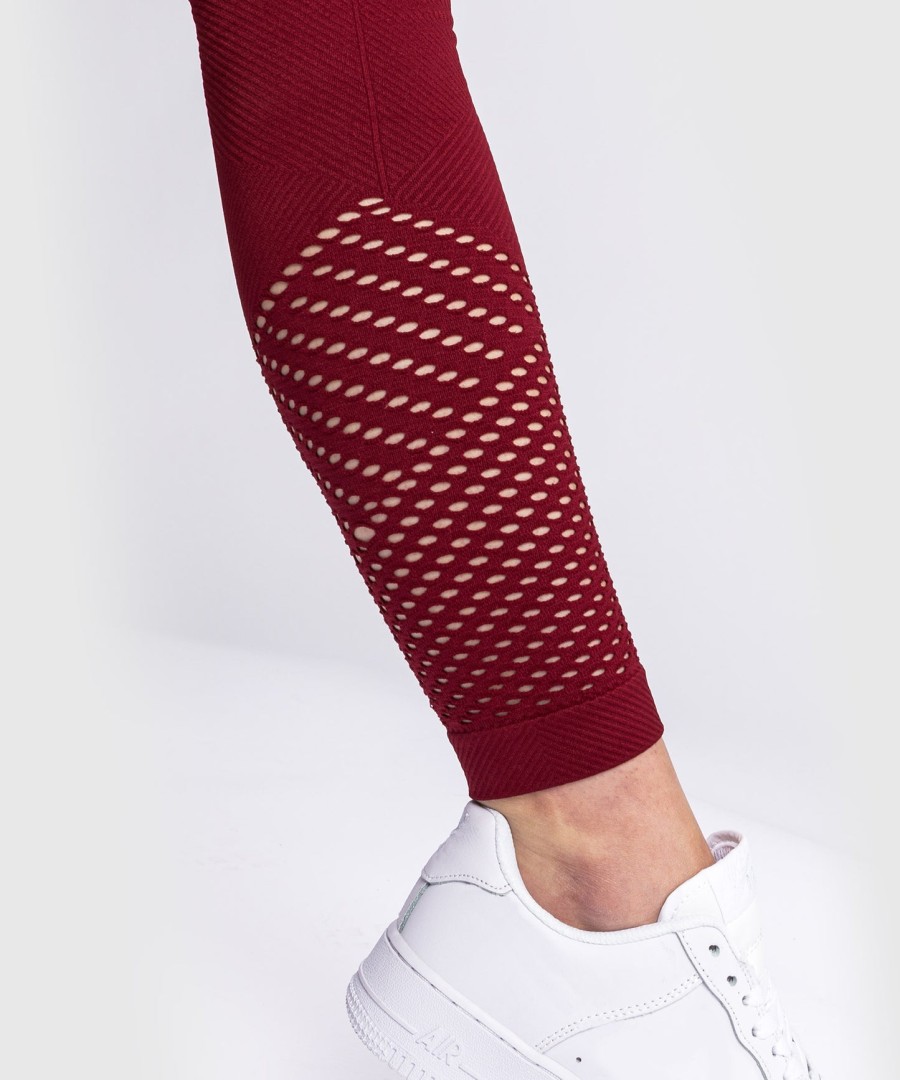 venum sparring seamless leggings - for women - burgundy