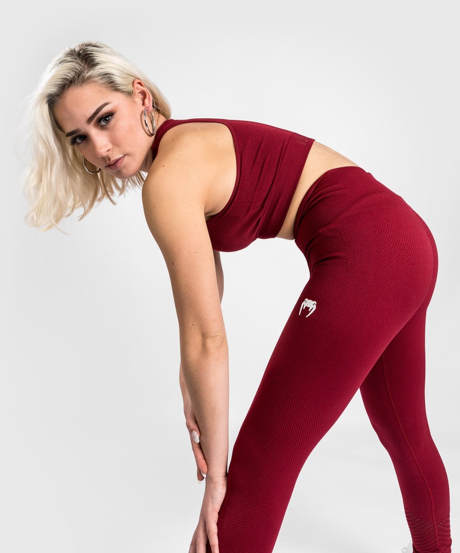 venum sparring seamless 78 leggings - for women - burgundy