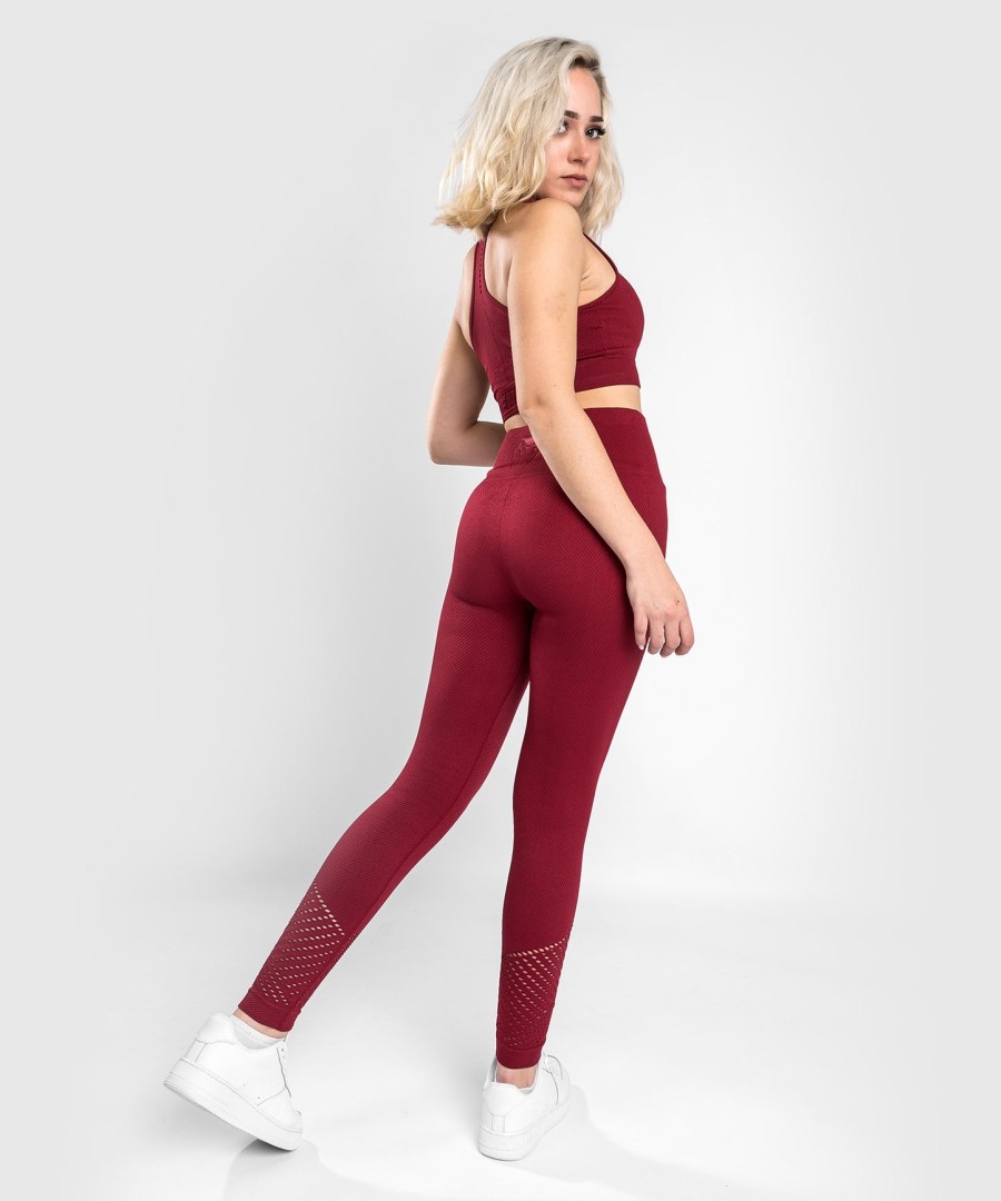 venum sparring seamless 78 leggings - for women - burgundy