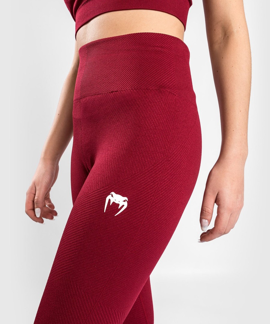 venum sparring seamless 78 leggings - for women - burgundy