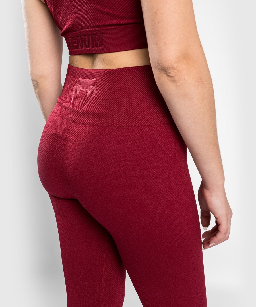 venum sparring seamless 78 leggings - for women - burgundy