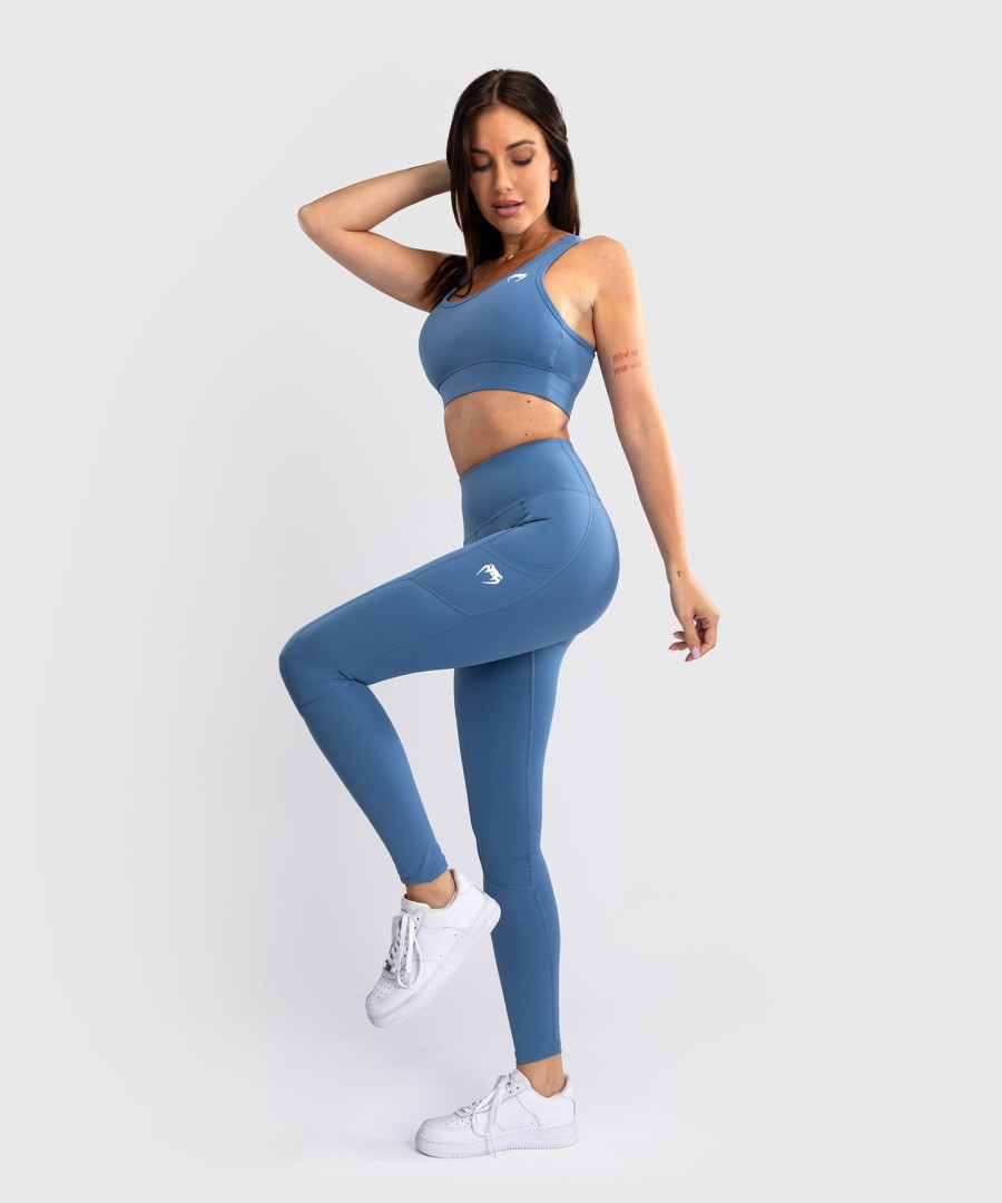 venum essential women performance leggings - storm blue