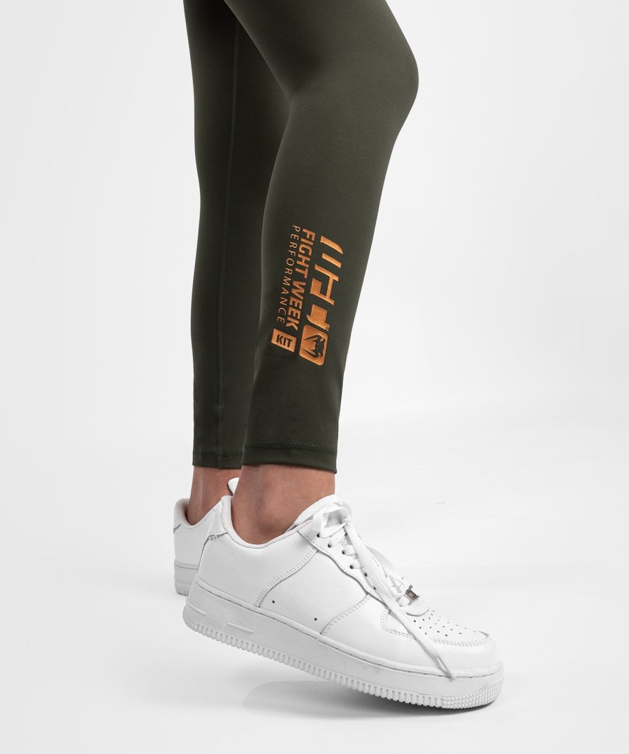 ufc adrenaline by venum fight week women performance tight - khakibronze
