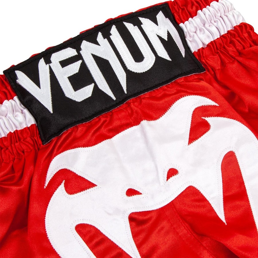 venum bangkok inferno kids muay thai shorts - redwhite