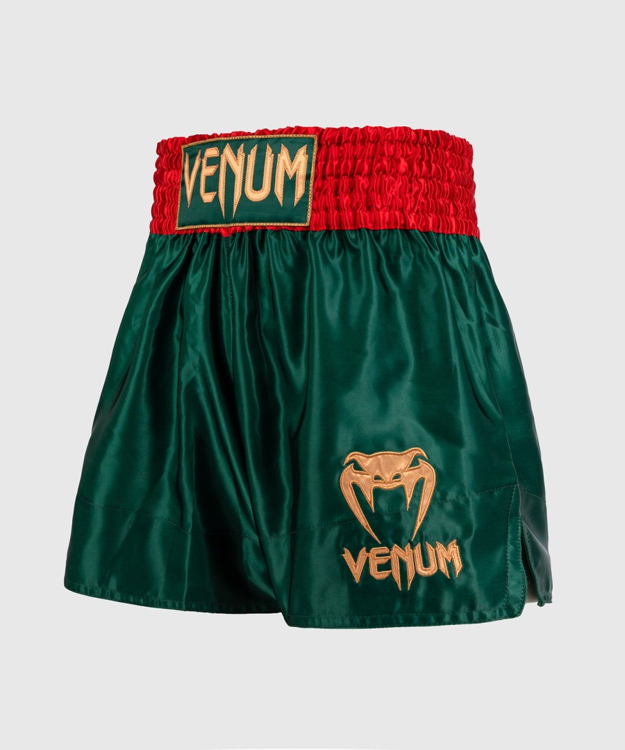 venum classic muay thai shorts - deep forest green