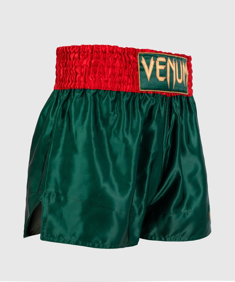 venum classic muay thai shorts - deep forest green