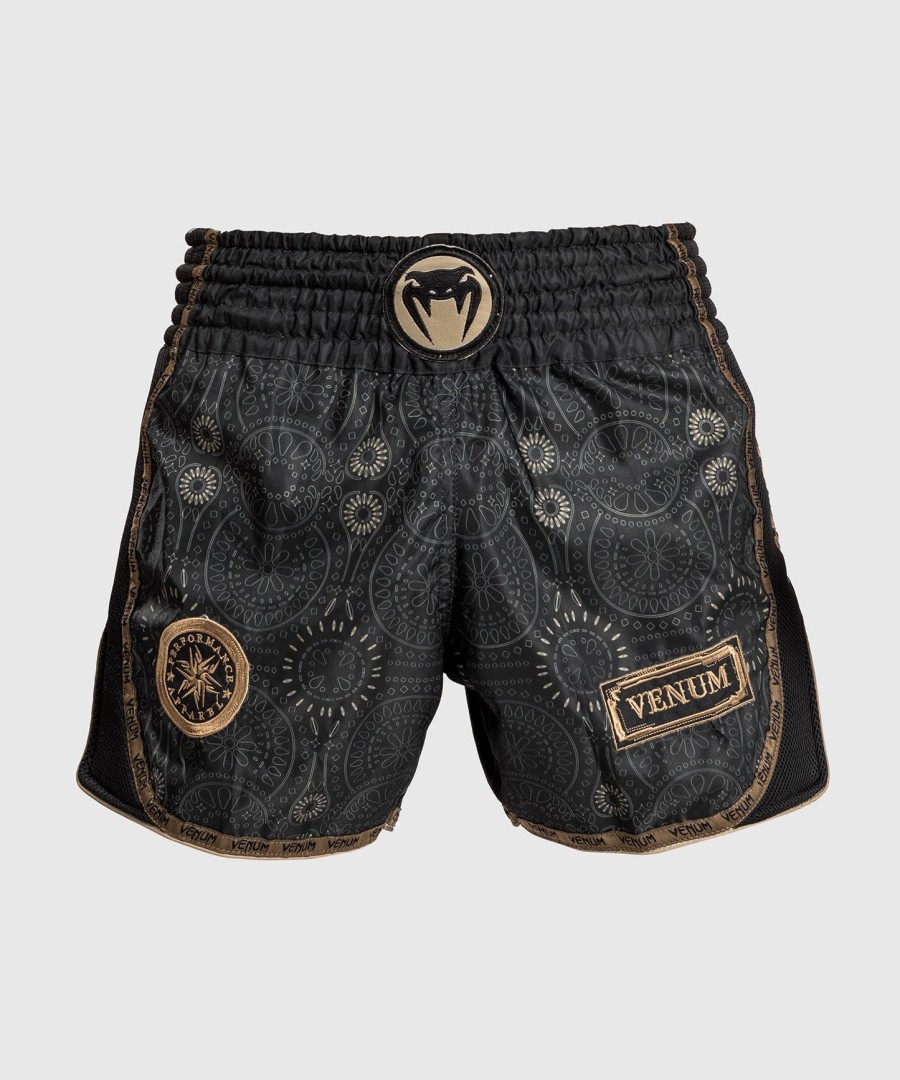 venum santa muerte dark side - muay thai shorts - blackbrown