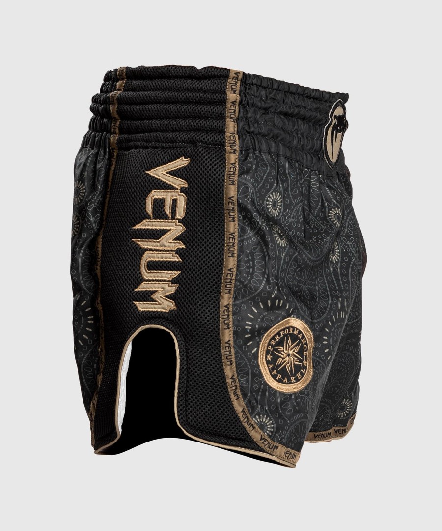 venum santa muerte dark side - muay thai shorts - blackbrown
