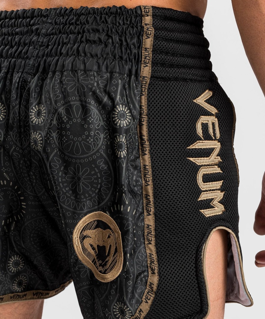 venum santa muerte dark side - muay thai shorts - blackbrown
