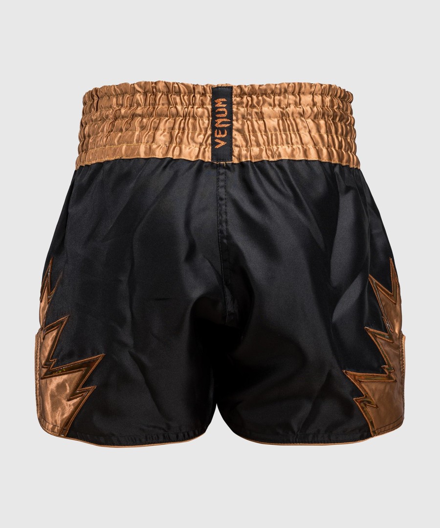 venum inferno muay thai shorts - blackbronze