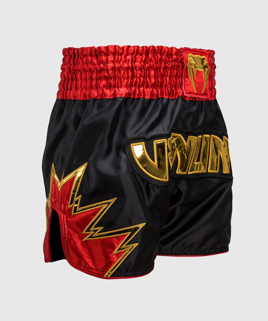 venum inferno muay thai shorts - blackgoldred