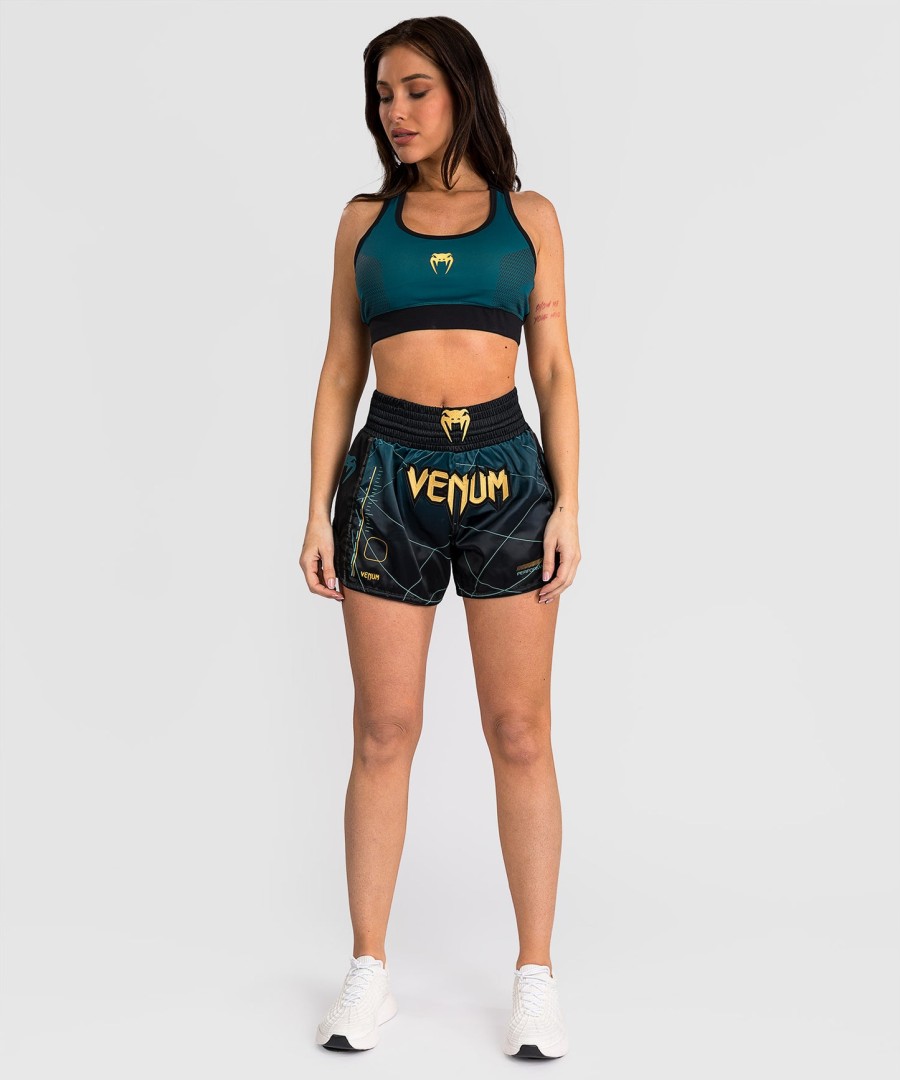 venum tactical xt muay thai shorts - blackforest green