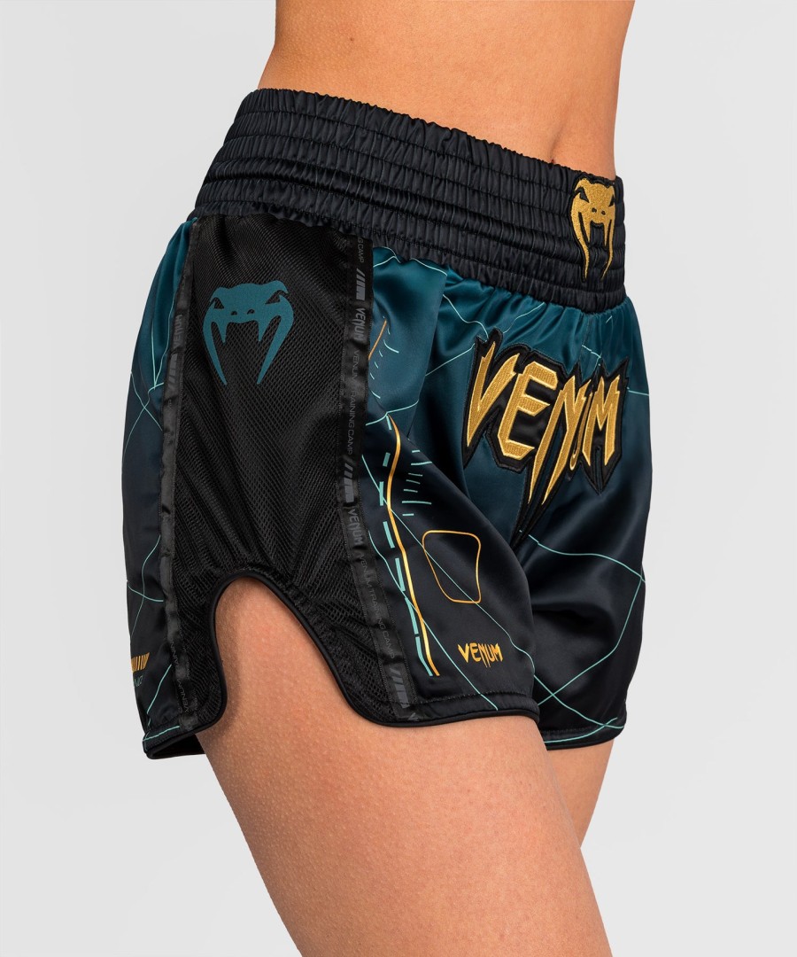 venum tactical xt muay thai shorts - blackforest green