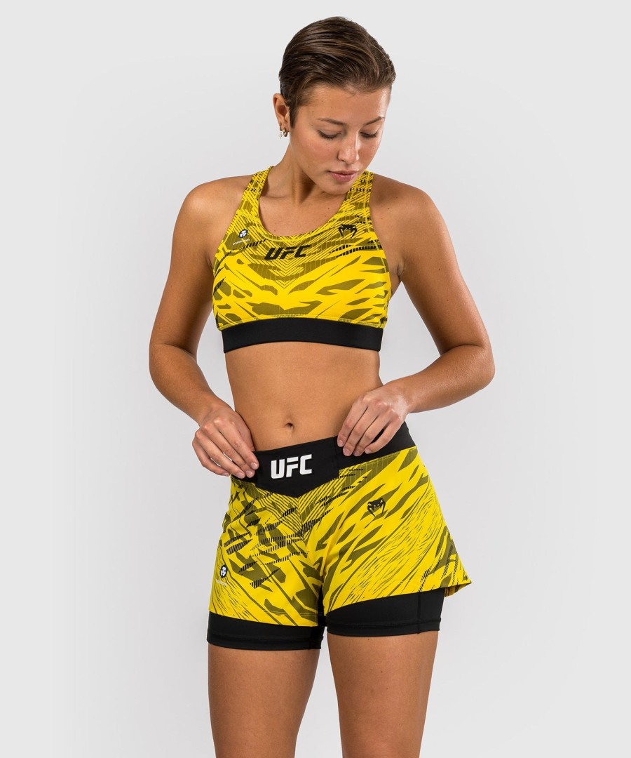 ufc fusion by venum authentic fight night women fight short - yellow