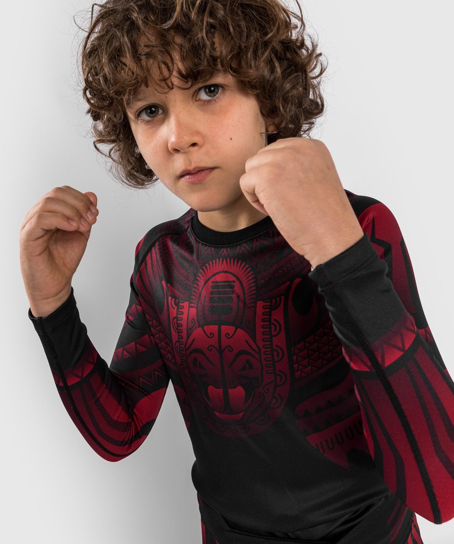 venum nakahi kids rashguard - long sleeves - blackred