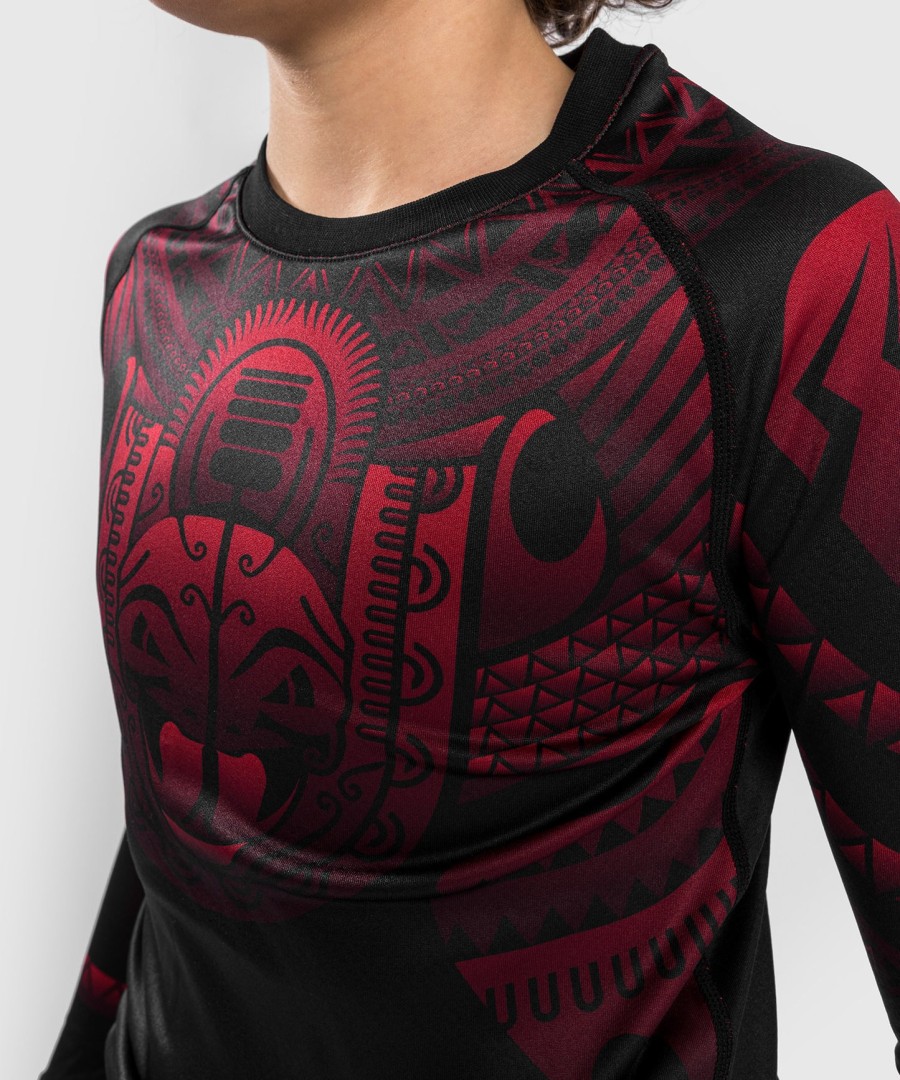 venum nakahi kids rashguard - long sleeves - blackred