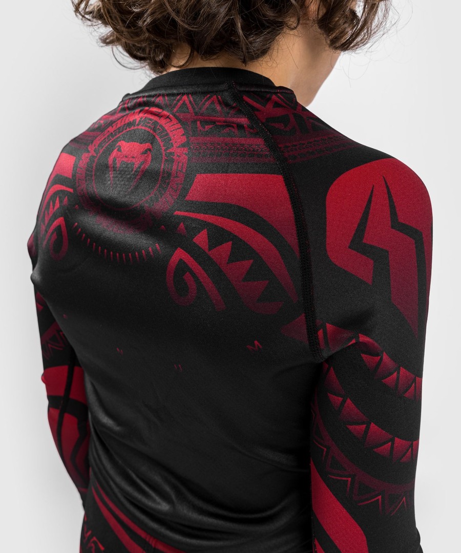 venum nakahi kids rashguard - long sleeves - blackred