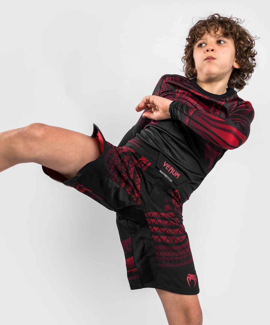 venum nakahi kids fightshort - blackred