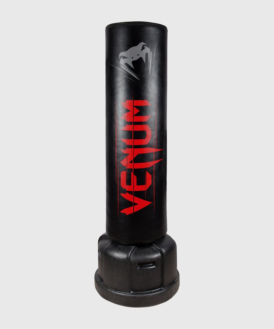 venum flex standing punching bag - blackred