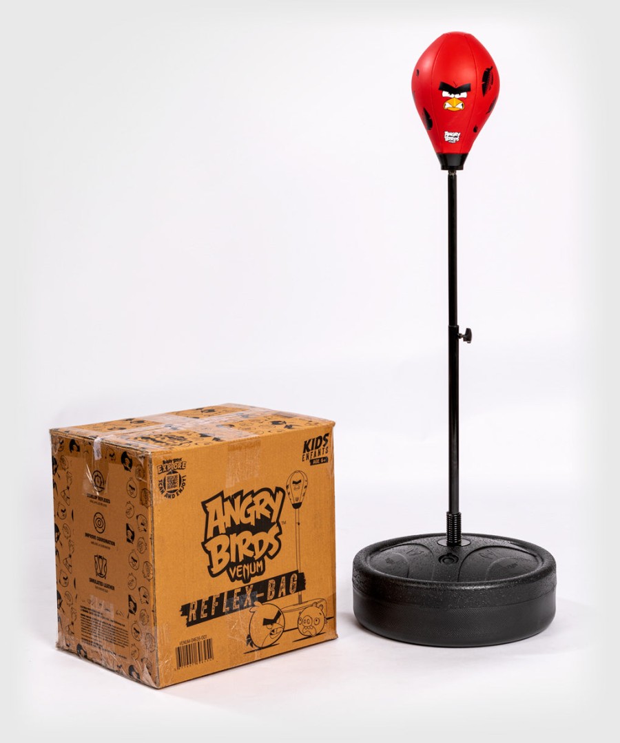 venum angry birds standing punching bag - for kids - black