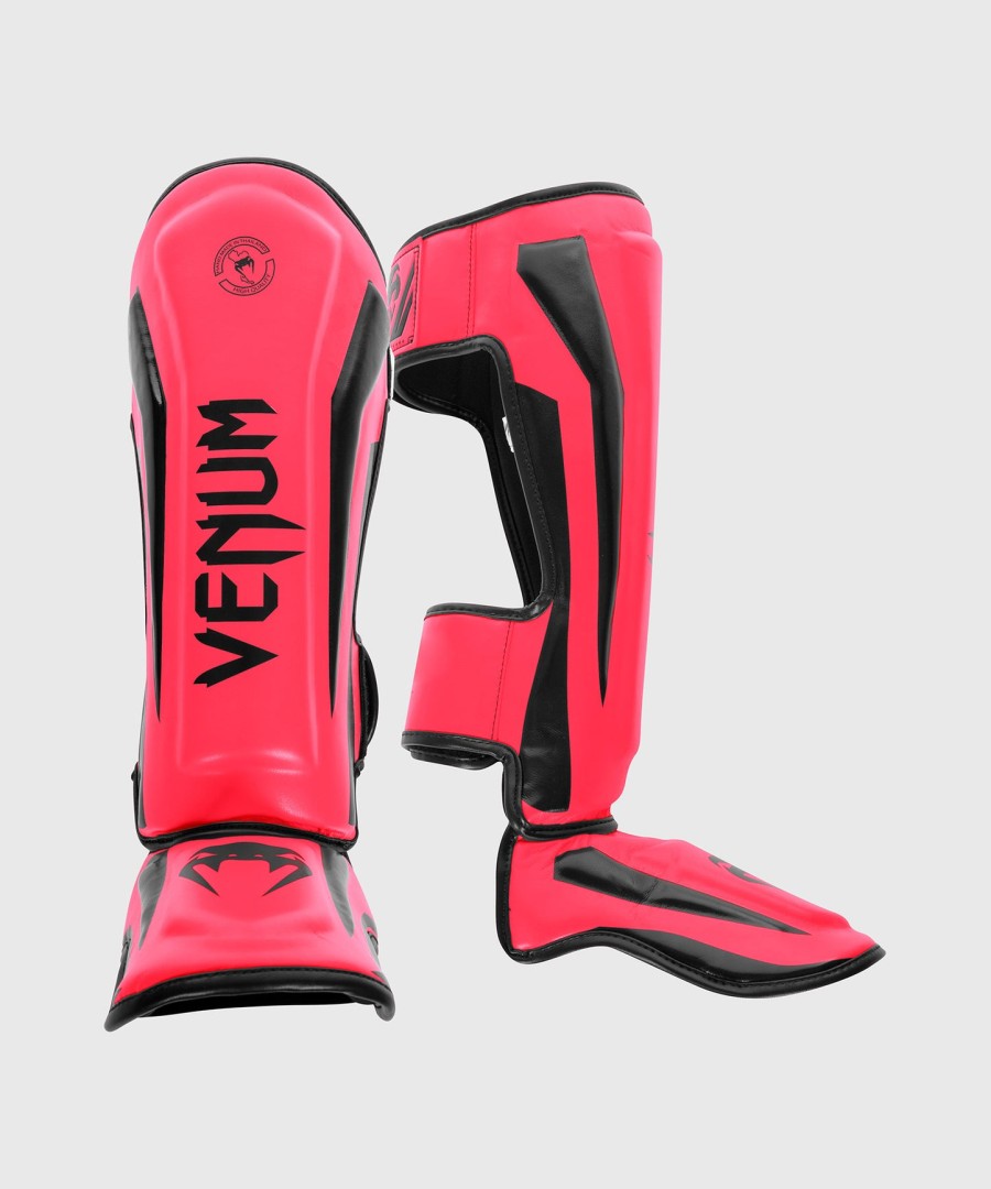 venum elite shin guards - pink