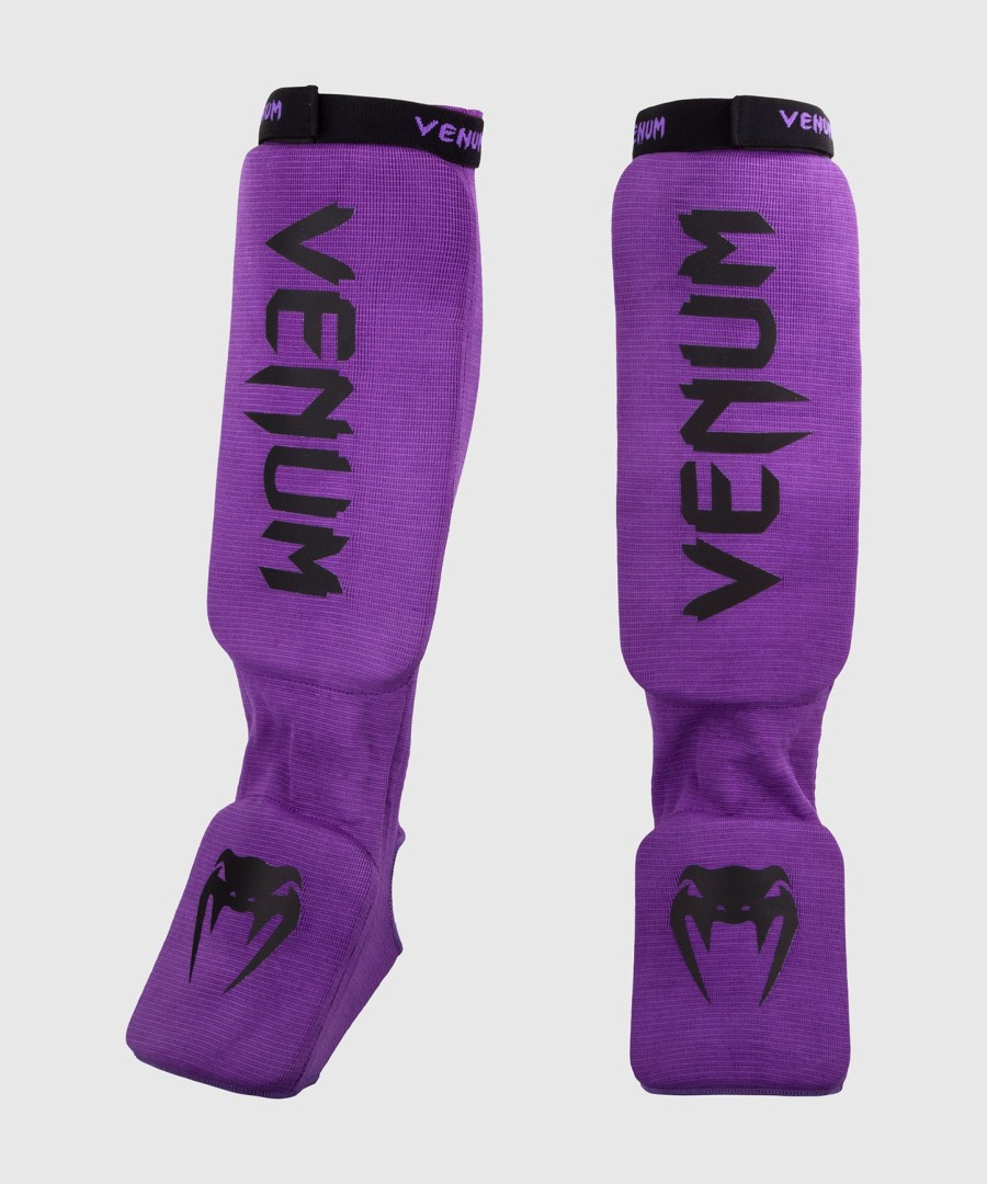 venum kontact shin guards - purple