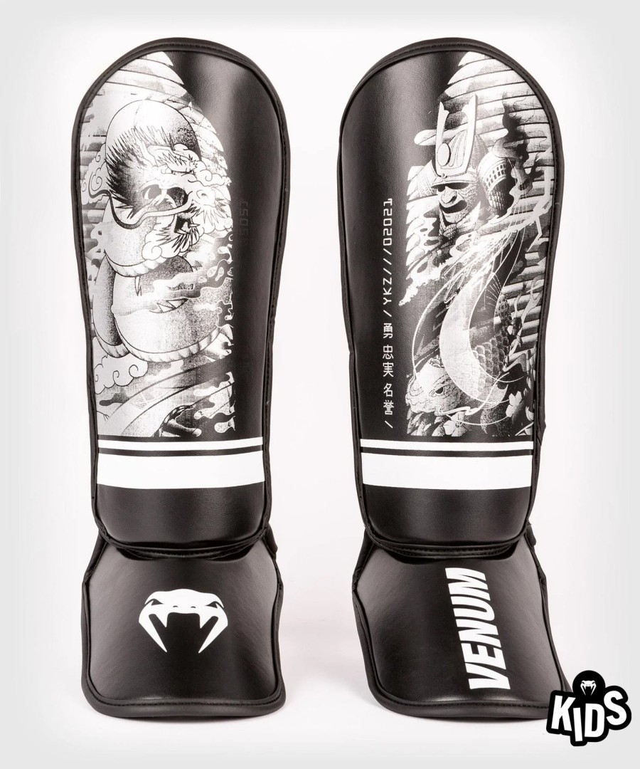 venum ykz21 shin guards - for kids - blackwhite