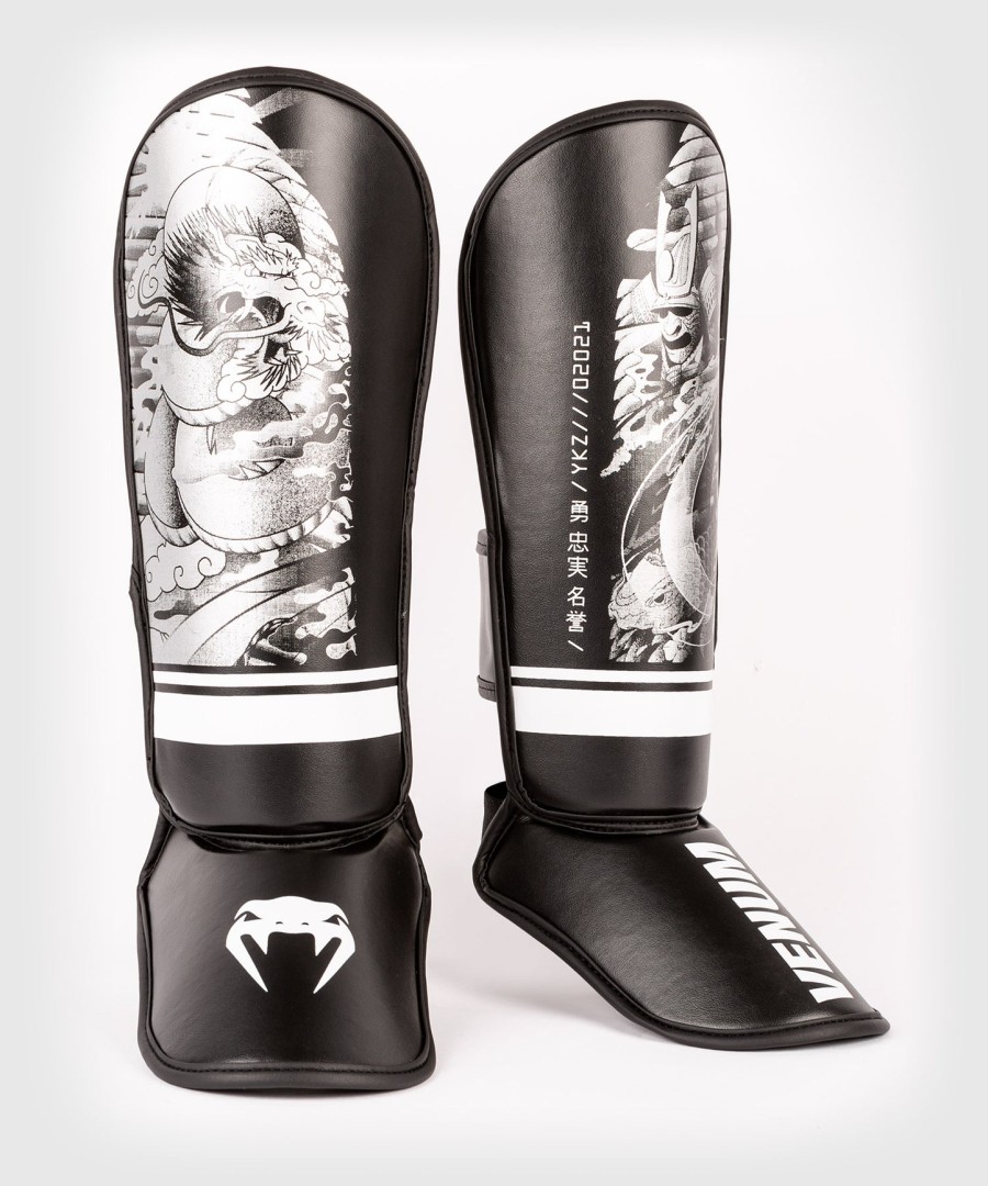 venum ykz21 shin guards - for kids - blackwhite